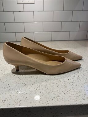 Talbots Nude Patent Pointed-Toe Heels